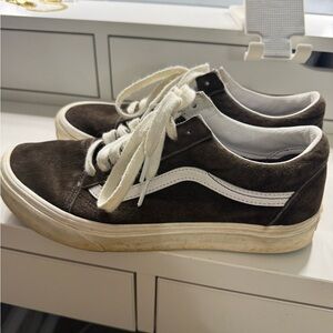 VANS • BROWN Heiq Eco-Dry Low-Top Brown Suede Unisex Lace-Up Sneakers